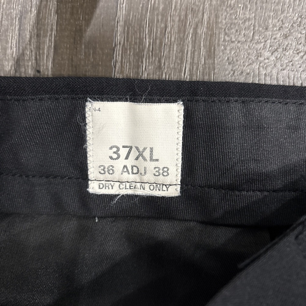 VTG 70s Wool Dress Pants With Suspenders Side Belt Talon Zipper Adjustable 38x31 - Picture 6 of 16